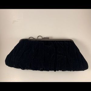 Black velvet clutch